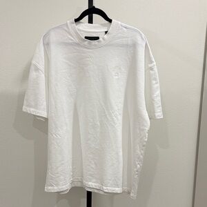 All Saints Haven Embroidered Logo Oversized T-Shirt XX Large White